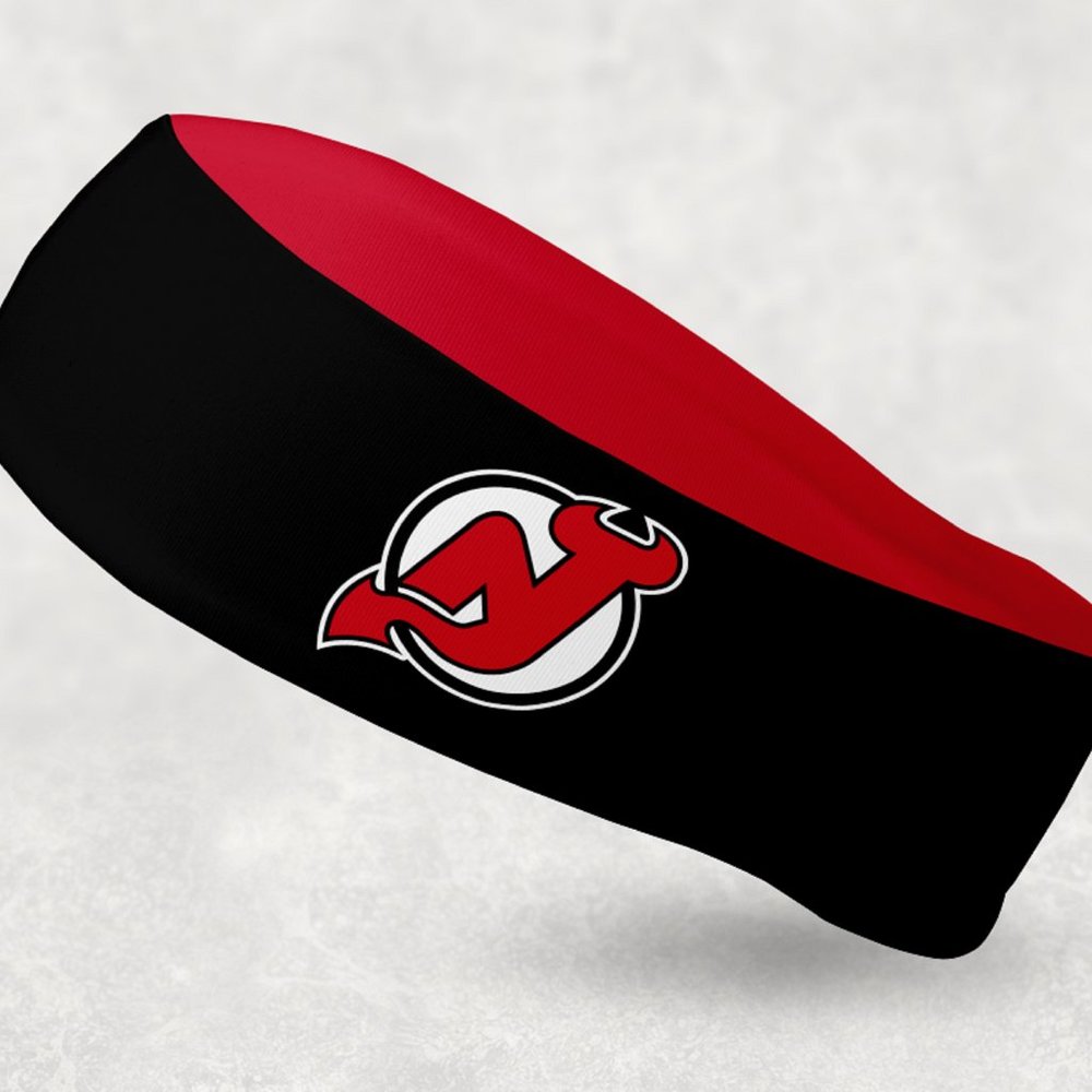 2 Pack - NEW - Reversible New Jersey Devils Headband NJ Devils Headband